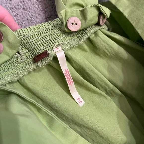 🩷 Free People Lime Green Mini Dress Size XS Open Back Summer Cute Sexy Youthful - Picture 6 of 7